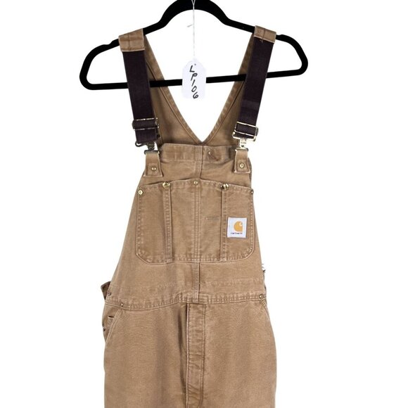 Carhartt 40x30 Canvas Duck Bib Overalls Insulated Double Knee Workwear USA Made - Picture 16 of 16